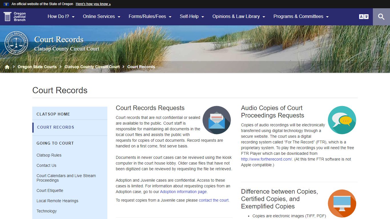 Oregon Judicial Department : Court Records : Court Records ...